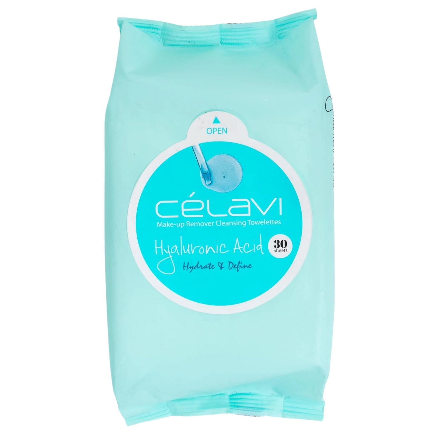 6PCS DISPLAY CELAVI HYALURONIC ACID MAKE-UP REMOVER CLEANSING TOWELETTES MT018
