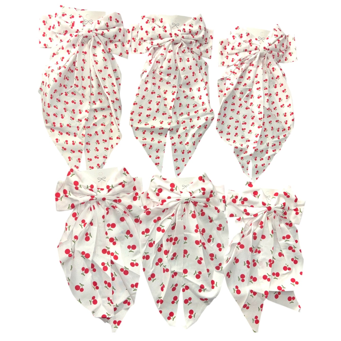 12PCS CHERRY AND STRAWBERRY COQUETTE SINGLE BOWS