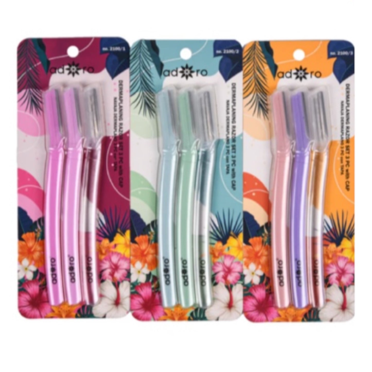 12PCS PACK ADORO FACIAL RAZOR SET SET 2101