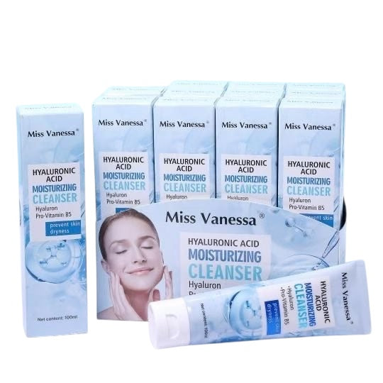 12PCS DISPLAY MISS VANESSA HYALURONIC ACID PRO-VITAMIN E CLEANSER M7009