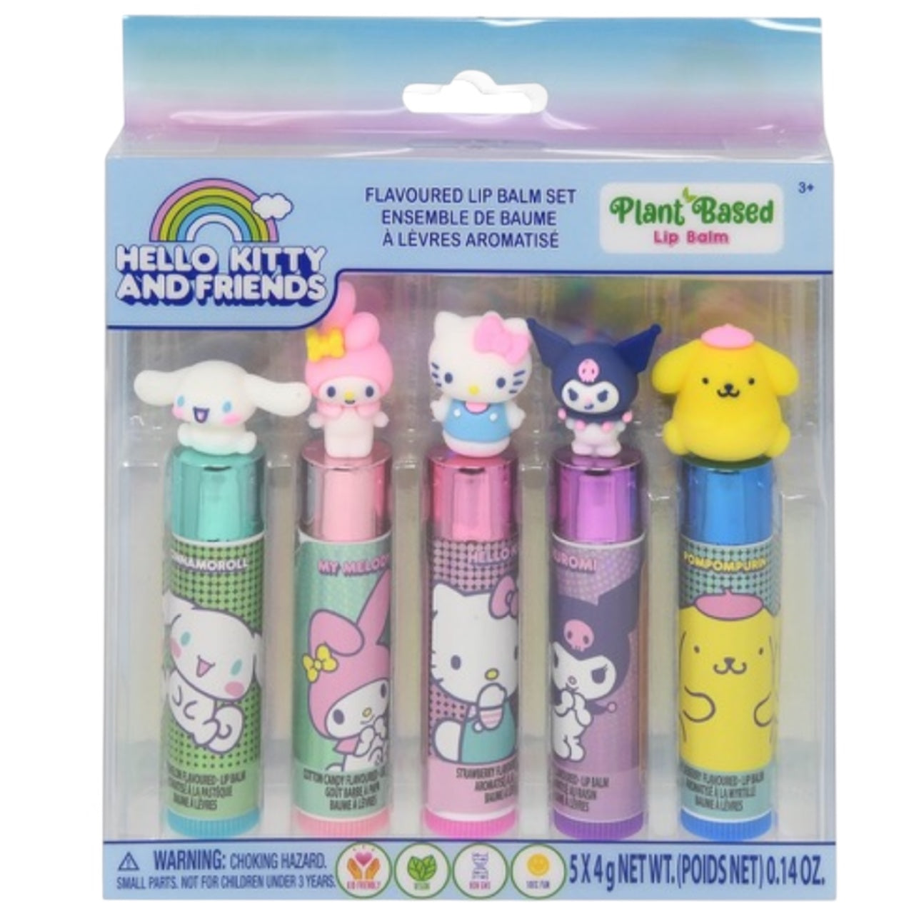 3PCS HELLO KITTY PLANT BASED LIP BALM SET HK1213GG