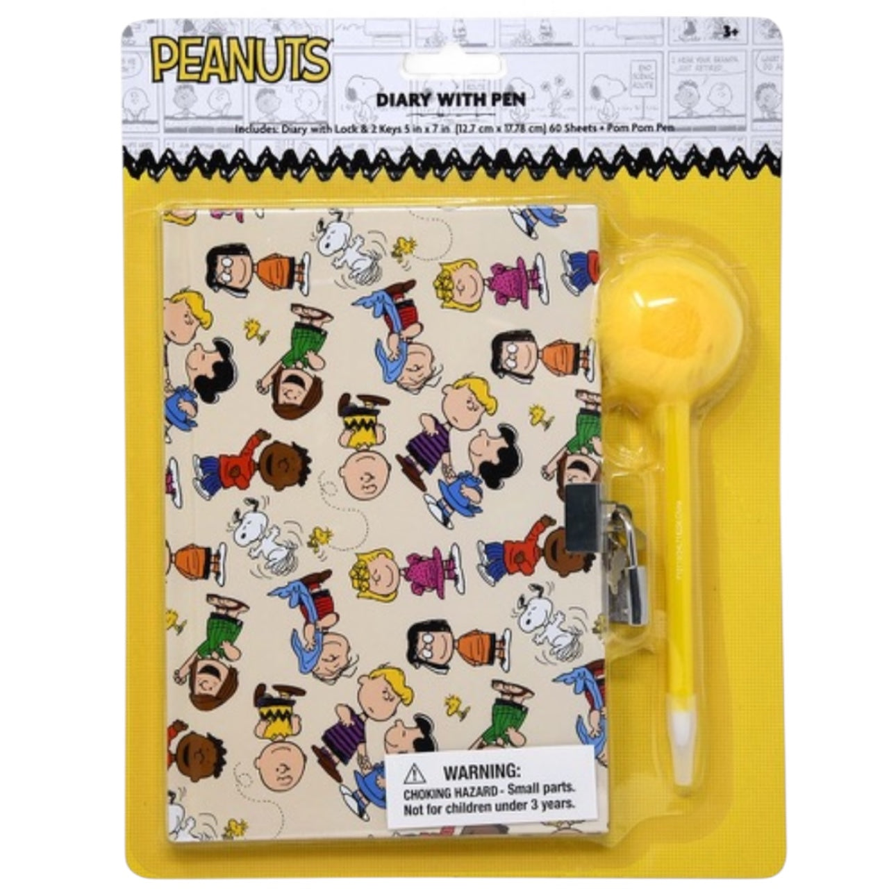6PCS PEANUTS DIARY + POM POM PEN 718256PEA