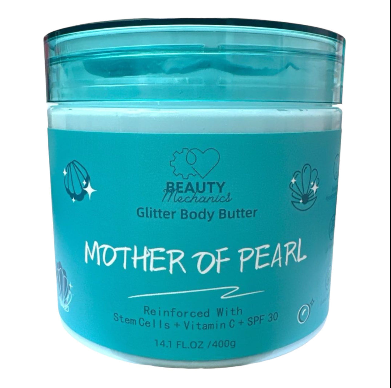 BEAUTY MECHANICS MOTHER OF PEARL WITH GLITTER BODY BUTTER
