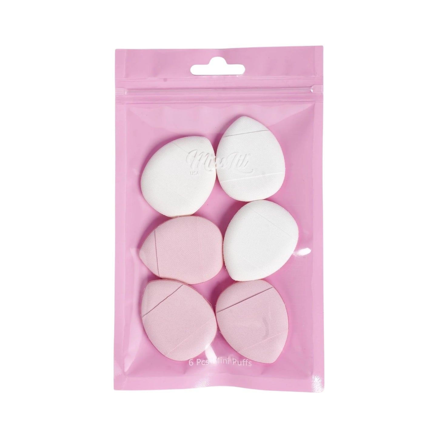 MISS LIL USA 6PCS PINK & WHITE PUFFS