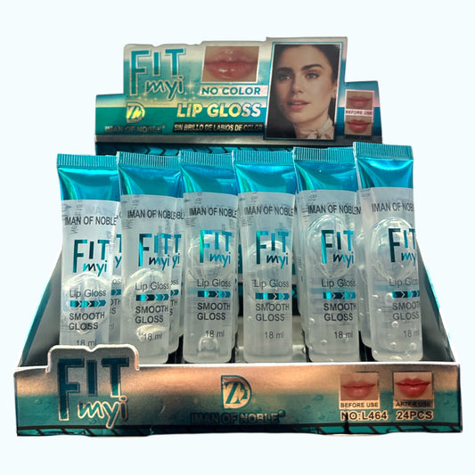 24PCS DISPLAY IMAN OF NOBLE CLEAR LIP GLOSS L464