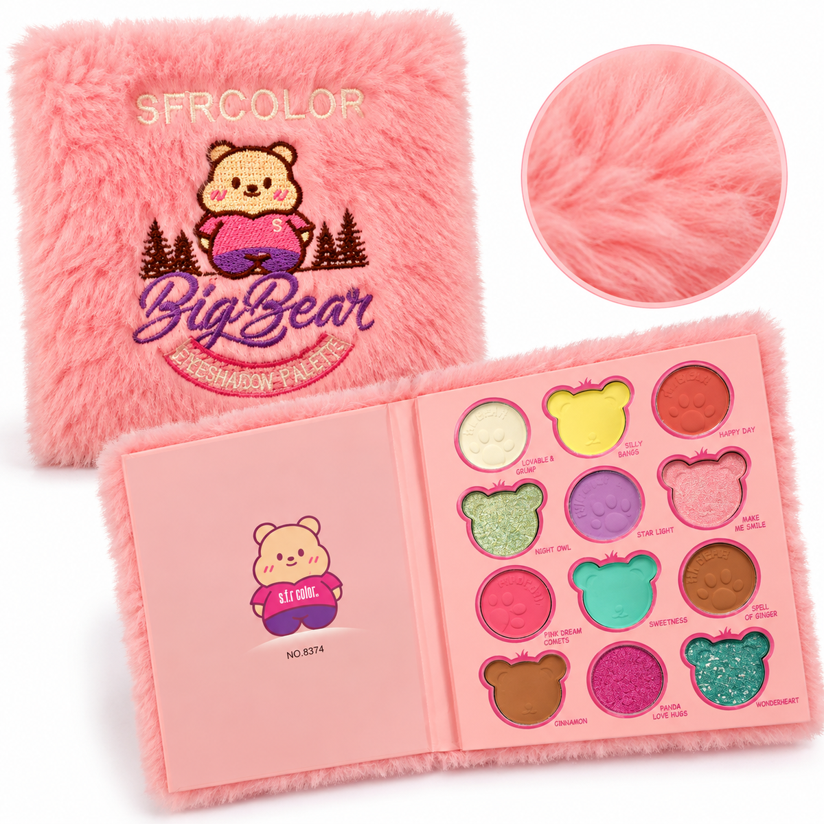 Paleta de sombras de ojos Pink Bear de sfr Color