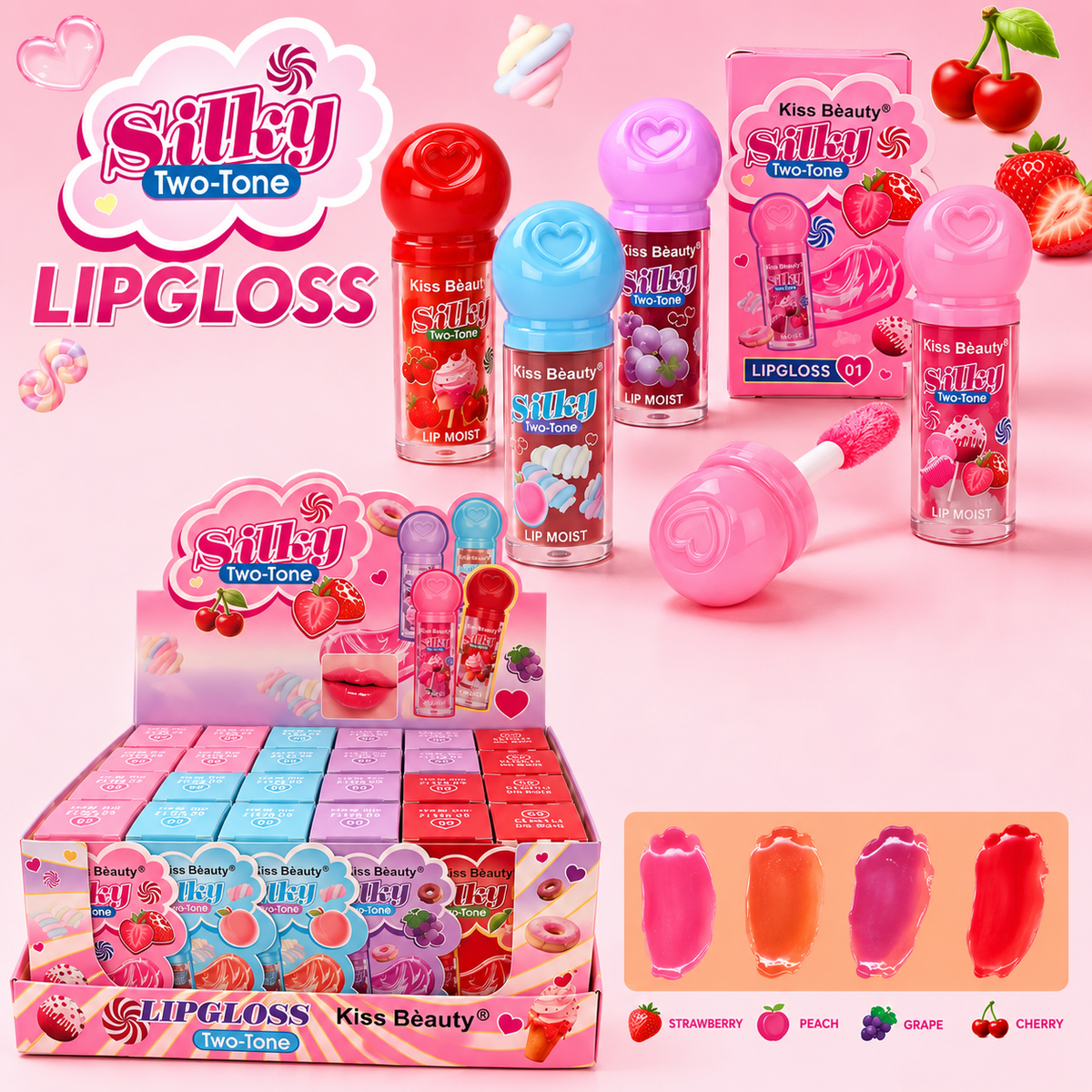 Kiss Beauty Silky Two Tone Lip Gloss