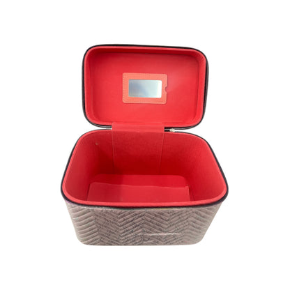 HALOGRAPHIC LIGHT PINK 3PCS CARRY MAKEUP BOX