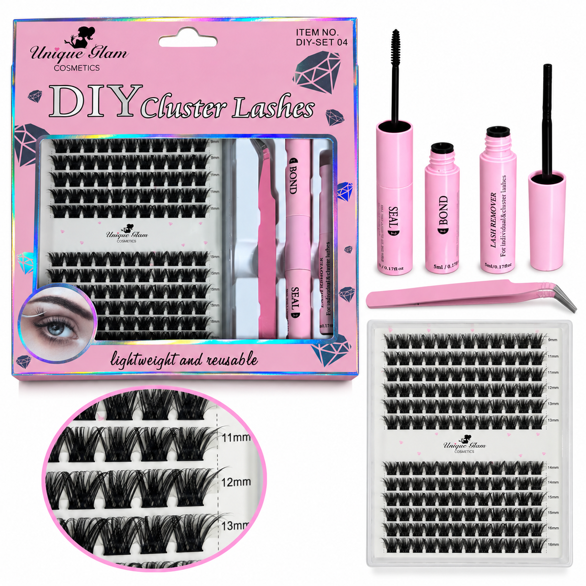Unique Glam DIY Cluster Lashes #04