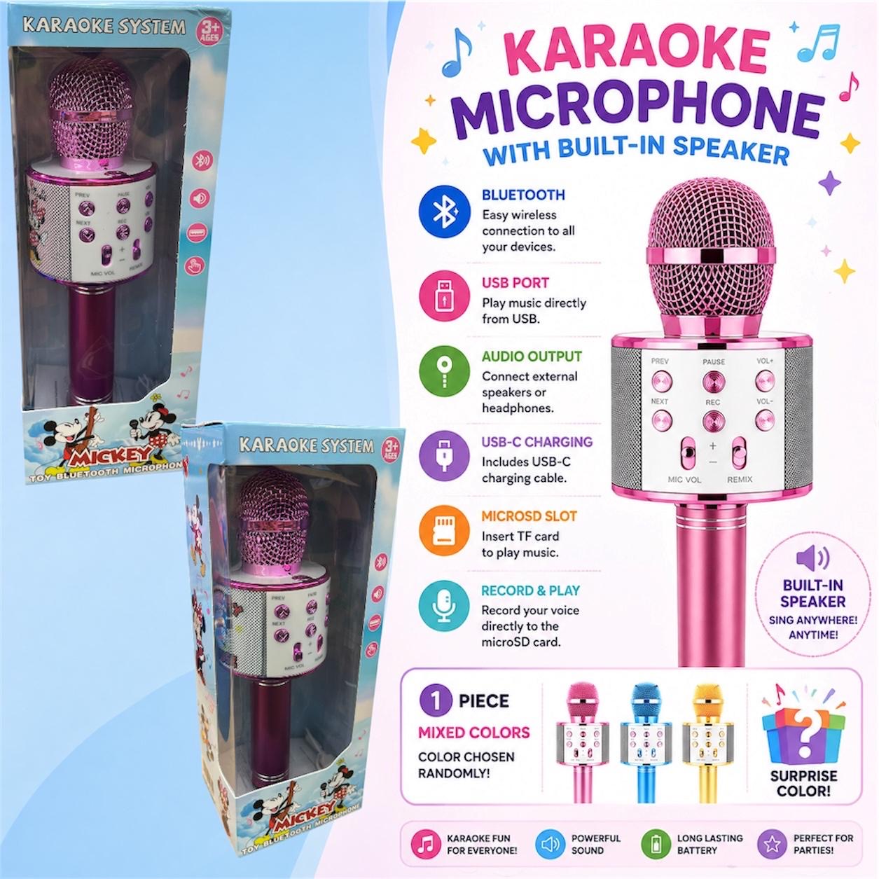 1PCS MOUSE KARAOKE BLUETOOTH MICROPHONE 188-NK9