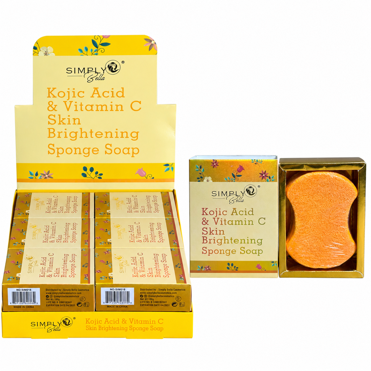 Simply Bella Kojic Acid & Vitamin C Brightening Sponge Soap
