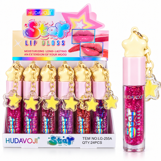 Brillo labial Hudamoji + llavero de estrella