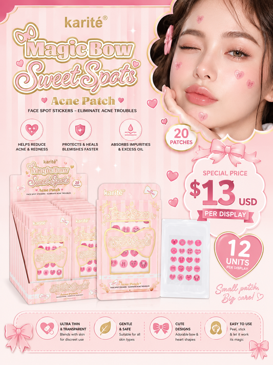 12PCS DISPLAY KARITE PINK COQUETTE ACNE PATCHES 1817-47