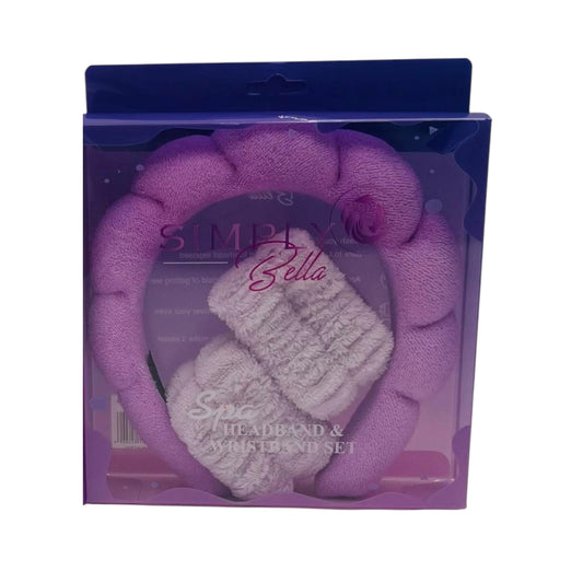 SIMPLY BELLA PURPLE SPA HEADBAND SET#B13