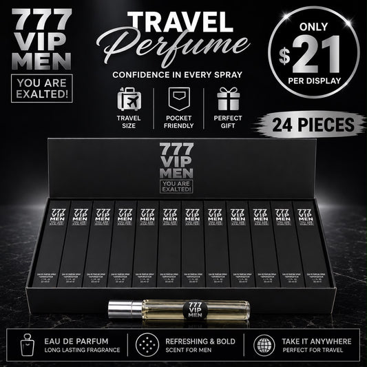 24PCS DISPLAY 777 VIP MEN DARK TUBE PERFUME EBC2060TR