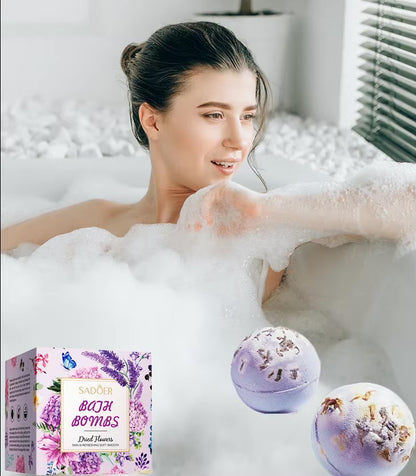 12PCS PACK SADOER LAVENDER FRAGRANCE BATH BOMBS SD93771