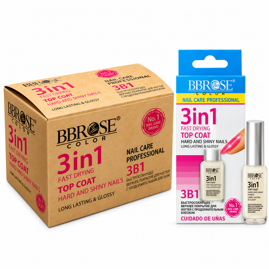 Esmalte de uñas y capa superior endurecedora 3 en 1 Bbrose Color