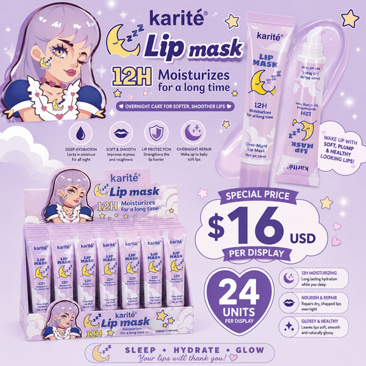 24PCS DISPLAY KARITE OVER NIGHT MOISTURIZING LIP MASK 71814-47