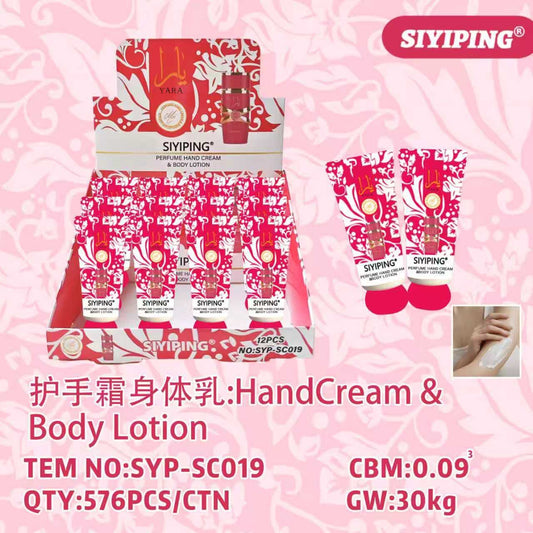 1PC DISPLAY YARA HAND CREAM & BODY LOTION SYP- SC019