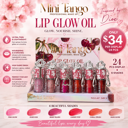 24PCS DISPLAY MINI TANGO LIP GLOW OIL INSPO DIOR L447