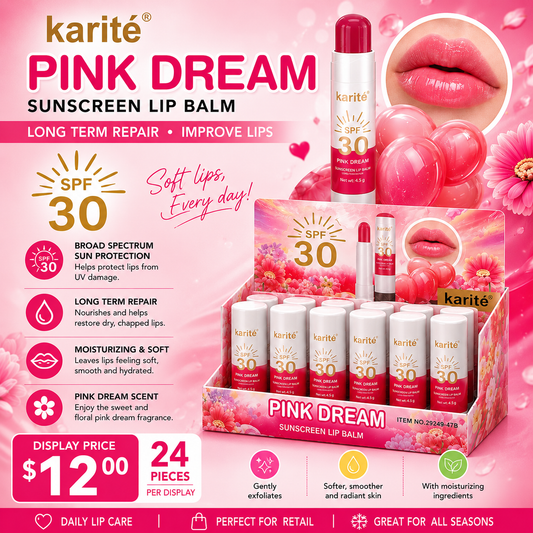 24PCS DISPLAY KARITE PINK DREAM SUNSCREEN SPF30 29249-47B