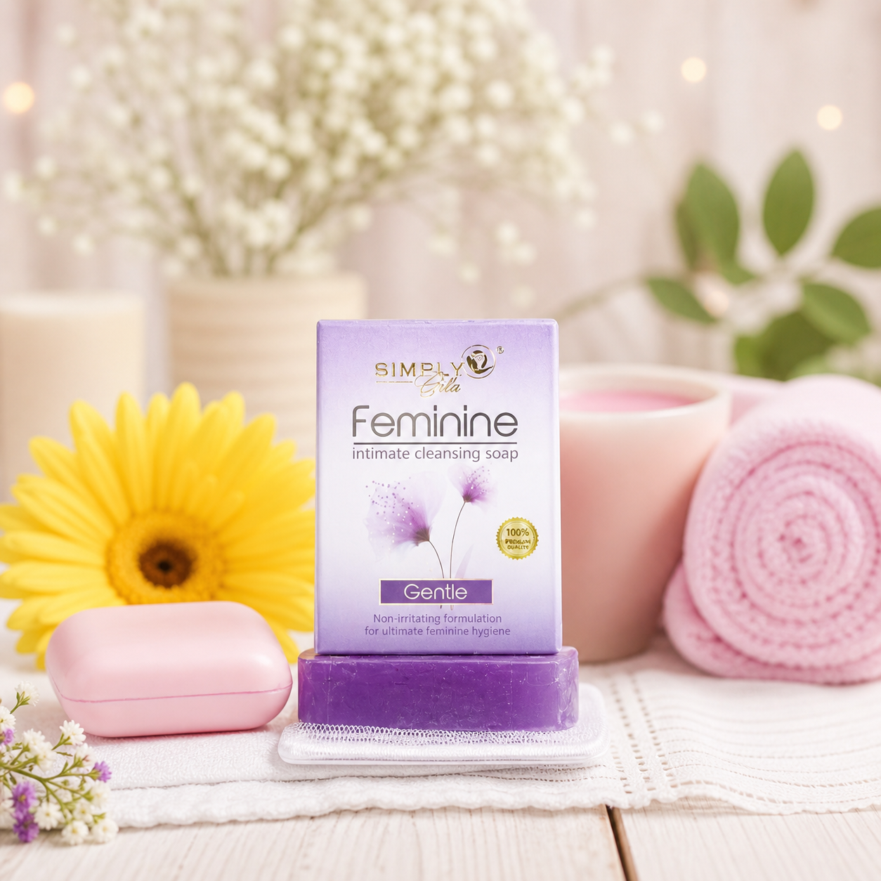 12PCS DISPLAY SIMPLY BELLA JABON ÍNTIMO FEMENINO  SIM010