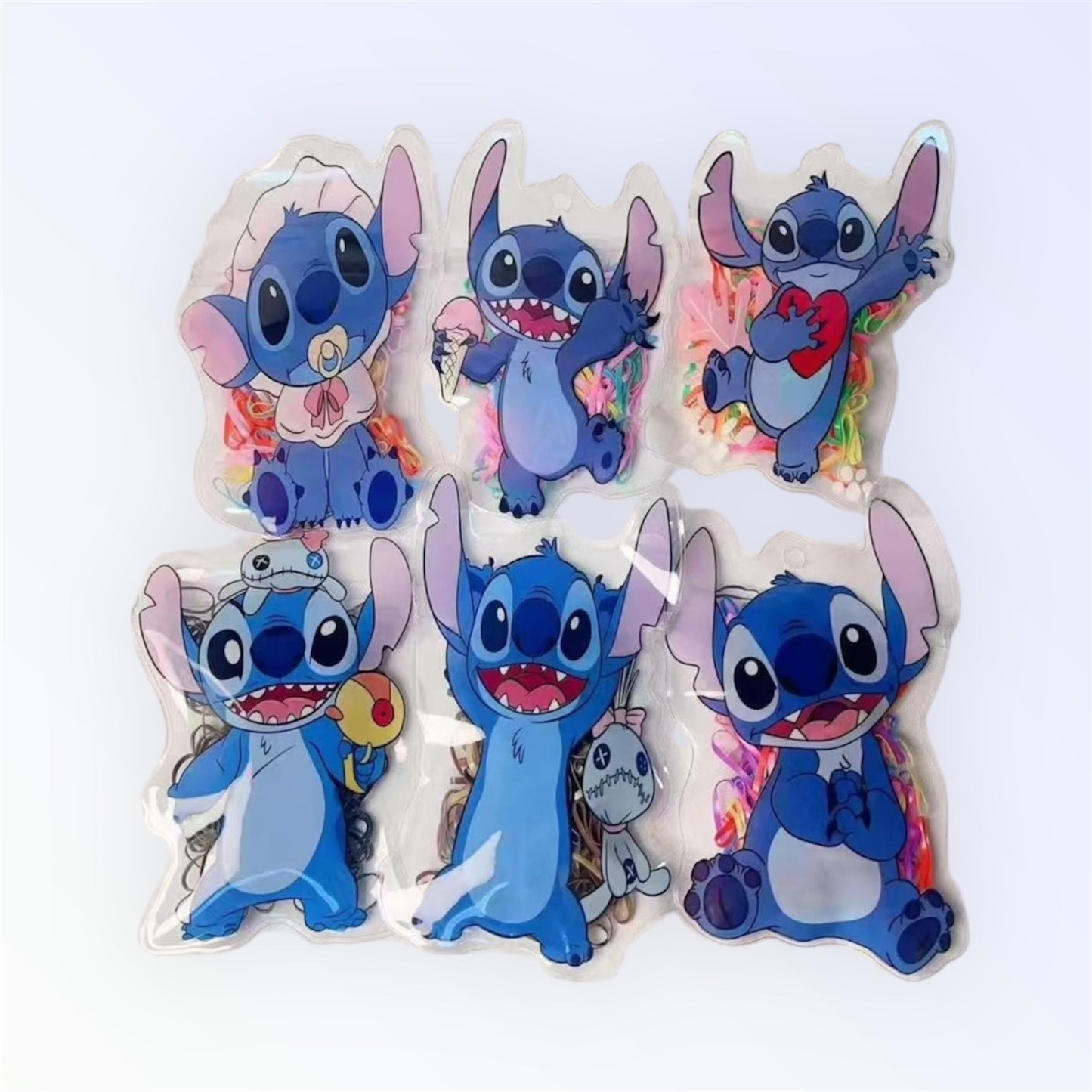 12PCS PACK BLUE ST GUY MINI SCRUNCHIES RBST