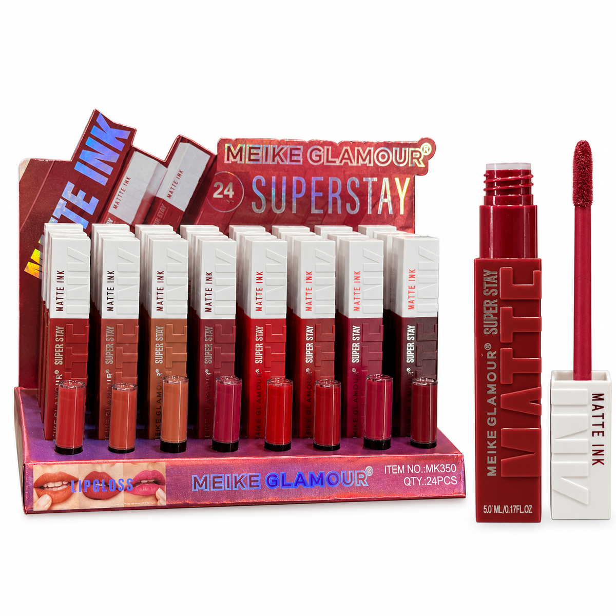 Meike Glamour LipGloss Matte Ink Super Stay