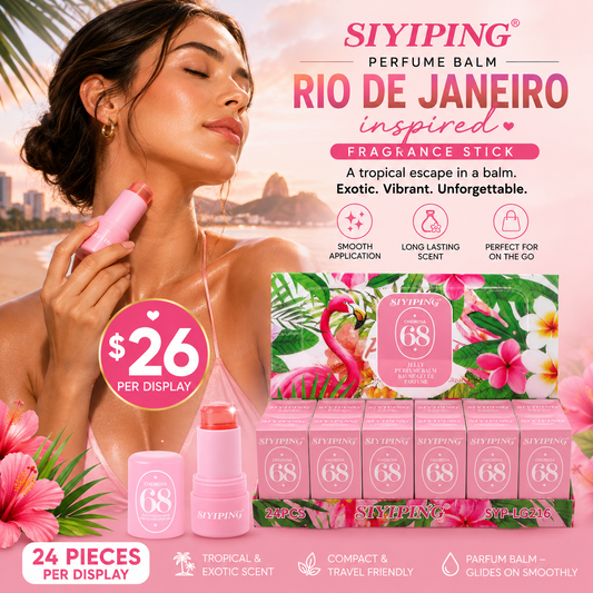 24PCS DISPLAY SIYIPING CHEROSA 68 JELLY PERFUME BALM SYP-LG216
