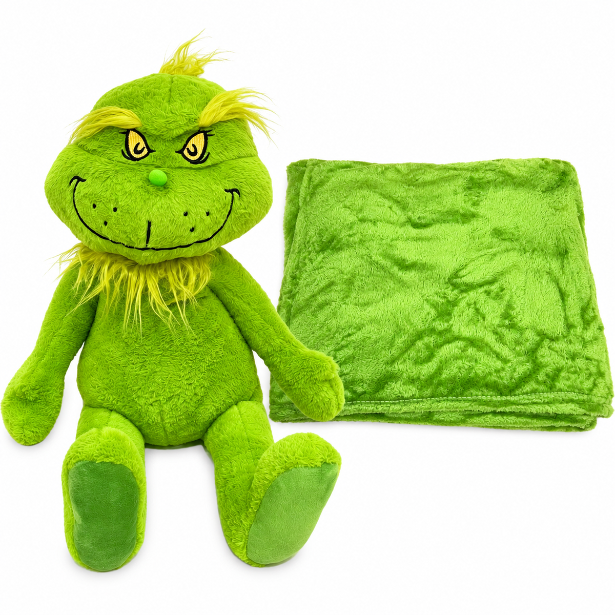 Grinch Plushy With Blanket