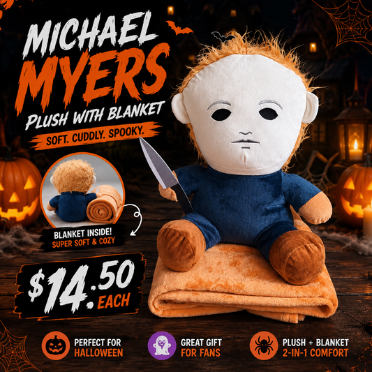 1PCS MICHAEL PLUSH WITH BLANKET
