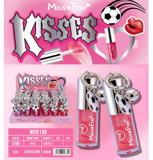 24PCS DISPLAY KISSES LIP GLOSS 8755