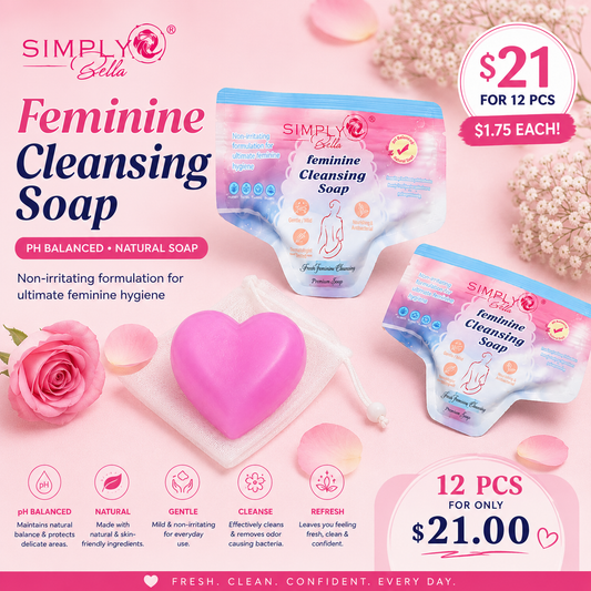 12PCS SIMPLY BELLA FEMININE SOAP SIM056