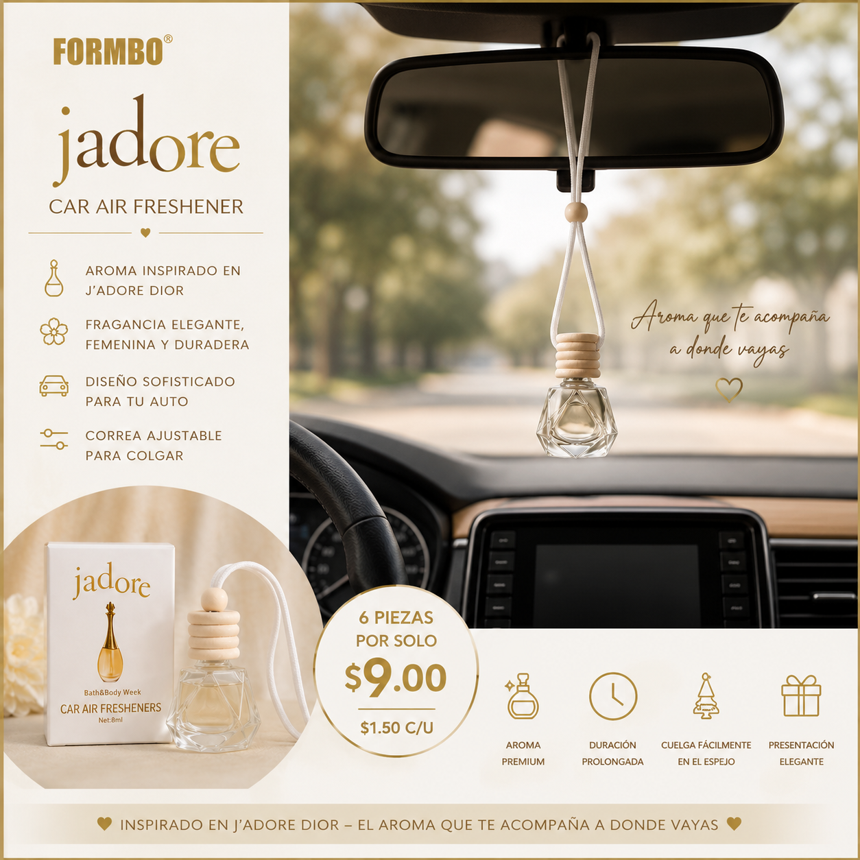 6PCS JADEC CAR AIR FRESHNER FBCZ005-24