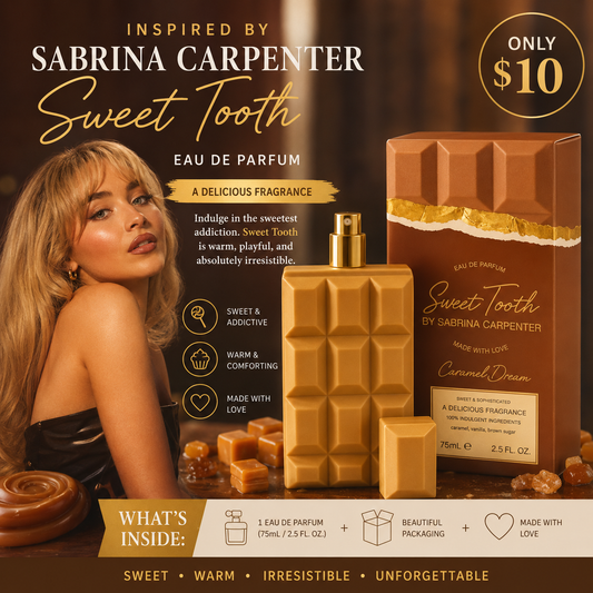 1PCS EUA DE PERFUME SABRINA CARPENTER CARAMEL DREAM BROWN