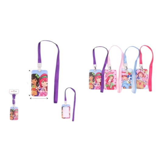 12PCS PACK PRETTY GIRL LANYARD CARD HOLDERS ANV-0204