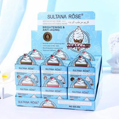 12PCS DISPLAY SULTANA ROSE ICE CREAM BRIGHTING & ANTI-AGING CREAM SA-292