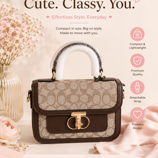 1 PCS BROWN PURSE WITH WALLET  XFT-9095-ACF
