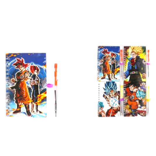 12PCS PACK DBZ NOTEBOOK + PEN 8387
