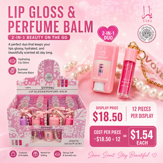 12PCS SET SIYIPING Y LIPGLOSS & PERFUME BALM SYP-ST61