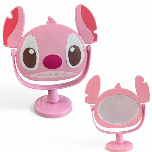 3PCS PINK GIRL STAND UP MIRROR