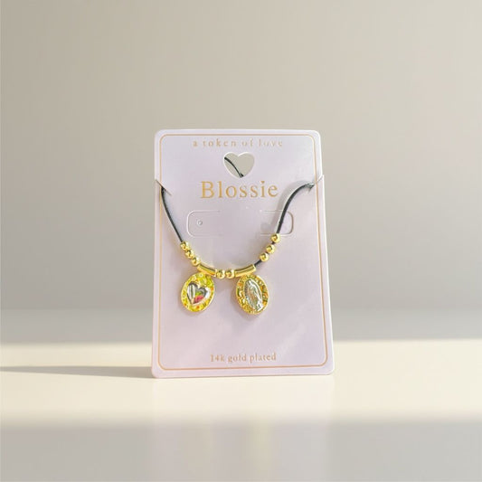 3PCS ORO LAMINADO VIRGIN MARY WITH DANGLE CHARM NECKLACE JC1242