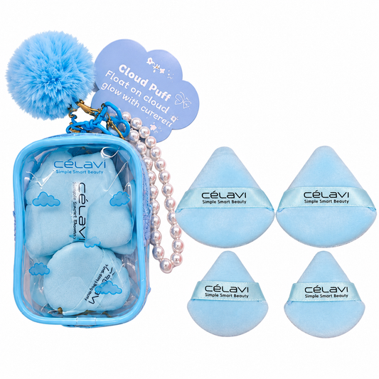 Borlas para maquillaje Celavi Clouds con mini bolso