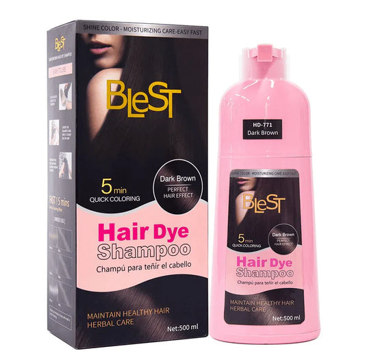 BLEST DARK BROWN  HAIR DYE SHAMPOO HD-771 # A-15