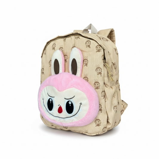 3PCS PACK BACKPACK BROWN WITH PINK
