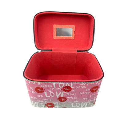I LOVE PINK 2 TONE 3PCS CARRY MAKEUP BOX