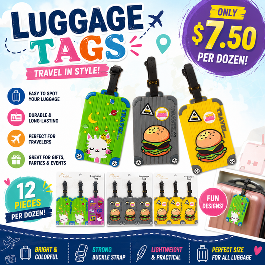 12PCS PACK FUN LUGGAGE SILICONE TAGS  ANV-1304