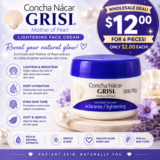 6PCS GRISI CONCHA NÁCAR FACE CREAM 0355