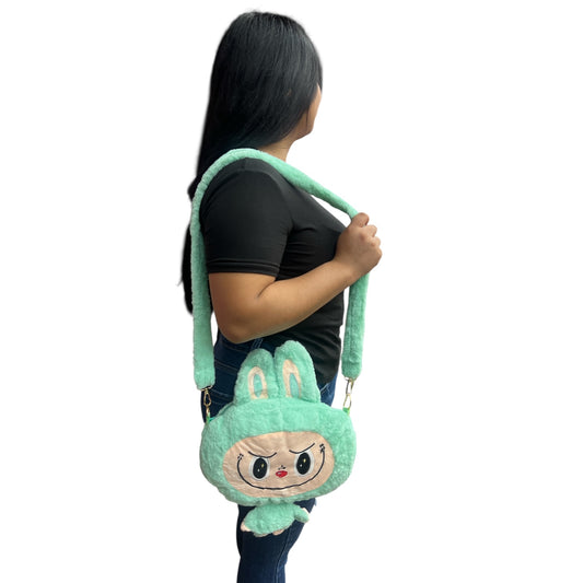 CUTE MONSTER MINT FUZZY PURSE WITH THEME SONG