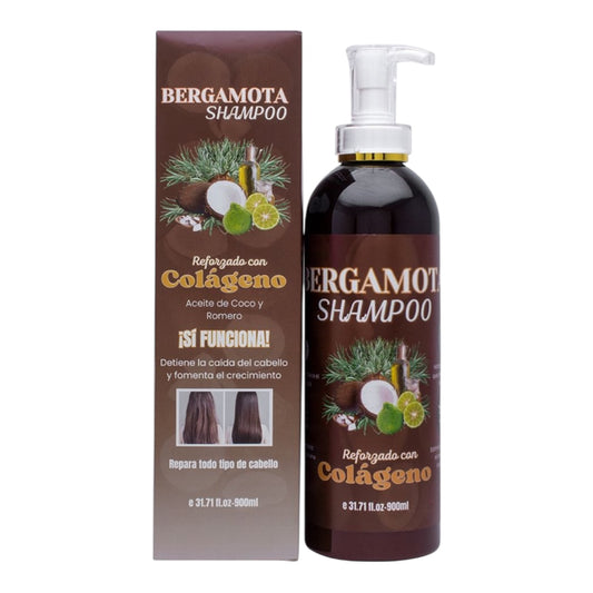 2PCS SHAMPOO BERGAMOTA REFORZADO CON COLÁGENO Y COCO BM-1002